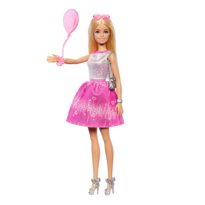 Barbie Holiday Advent Calendar with blonde doll, 24 clothing and accessory surprises, including jacket, shoes, and pet puppy.