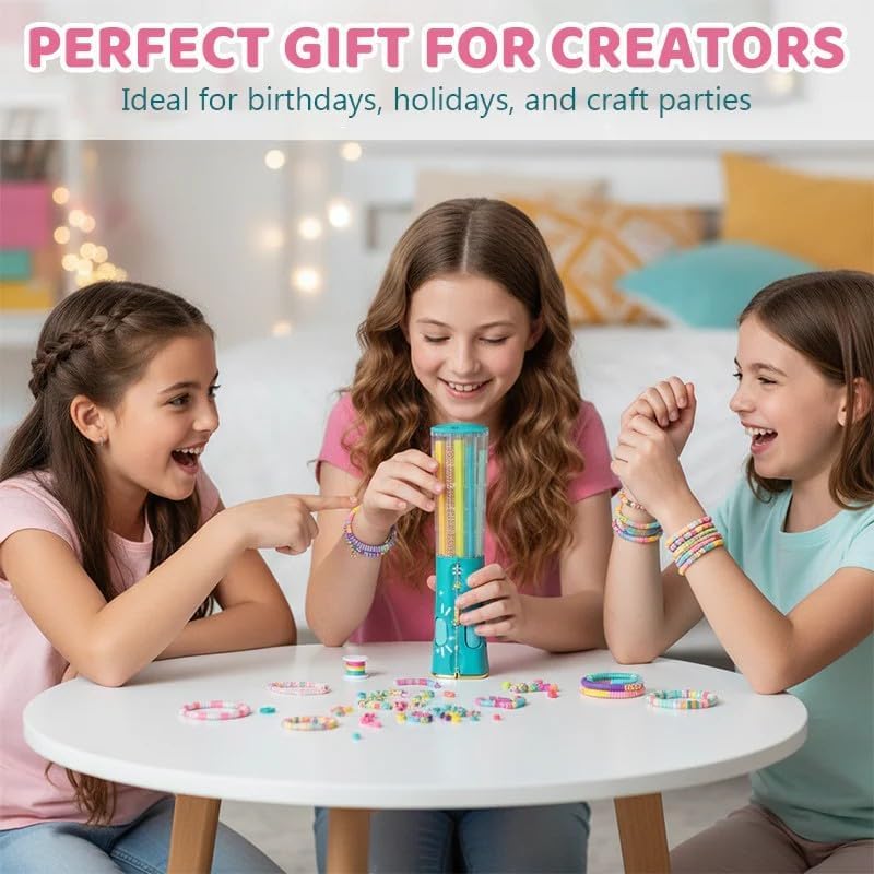 Quick Click Bracelet Maker Kit, Cool Bracelet Making Machine, DIY Jewelry Craft Kit Rotate Click Wear, Fun DIY Jewelry Set for Girls & Tweens, Develop Hands-On and Creativity Skills