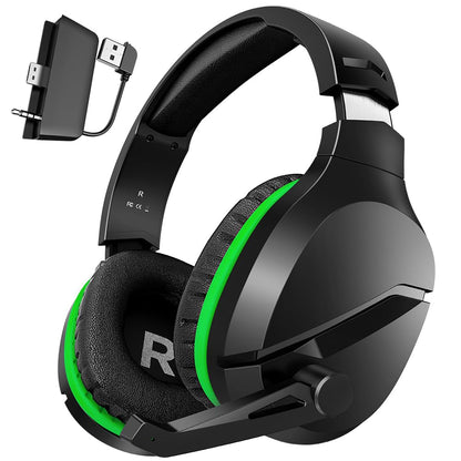 WolfLawS X3 wireless gaming headset with over-ear design, noise-canceling mic, 50-hour battery, compatible with Xbox, PlayStation, PC, and Switch