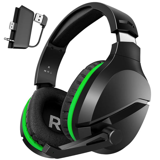 WolfLawS X3 wireless gaming headset with over-ear design, noise-canceling mic, 50-hour battery, compatible with Xbox, PlayStation, PC, and Switch