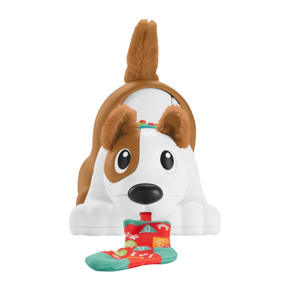 Fisher-Price 123 Crawl With Me Puppy, electronic dog infant crawling toy with music and Smart Stages learning content for infants and toddlers
