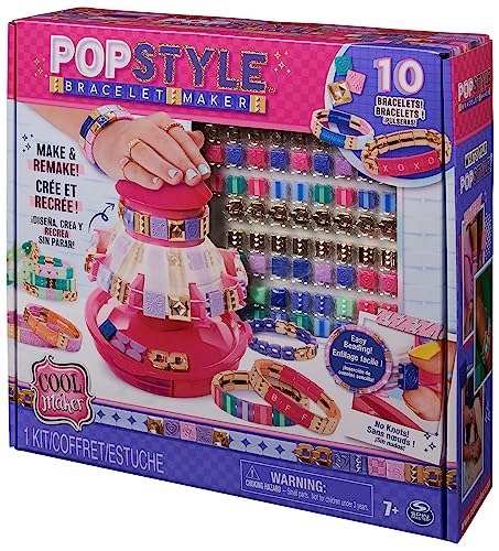 Cool MAKER PopStyle Bracelet Maker, 170 Stylish Beads, 10 Bracelets, Storage, Friendship Bracelet-Making Kit, DIY Arts and Crafts Kids’ Toys for Girls