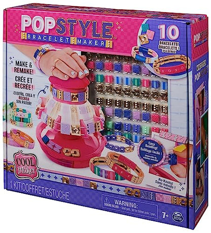 Cool MAKER PopStyle Bracelet Maker, 170 Stylish Beads, 10 Bracelets, Storage, Friendship Bracelet-Making Kit, DIY Arts and Crafts Kids’ Toys for Girls
