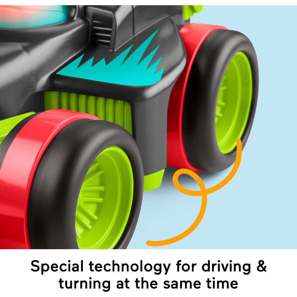 Fisher-Price Preschool Toy Remote Controlled Car My Easy RC with 2 Speeds for Kids Ages 3+ Years, HYH28
