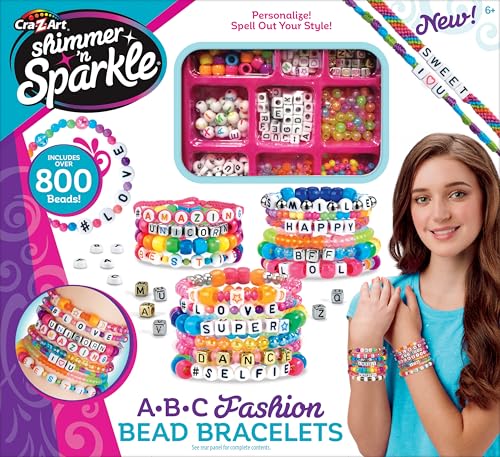 CRA-Z-ART Shimmer n Sparkle ABC Fashion Bead Bracelets Bracelet Maker Personalised friendship bracelets with over 700 beads Jewellery making kit Make your own friendship bracelets