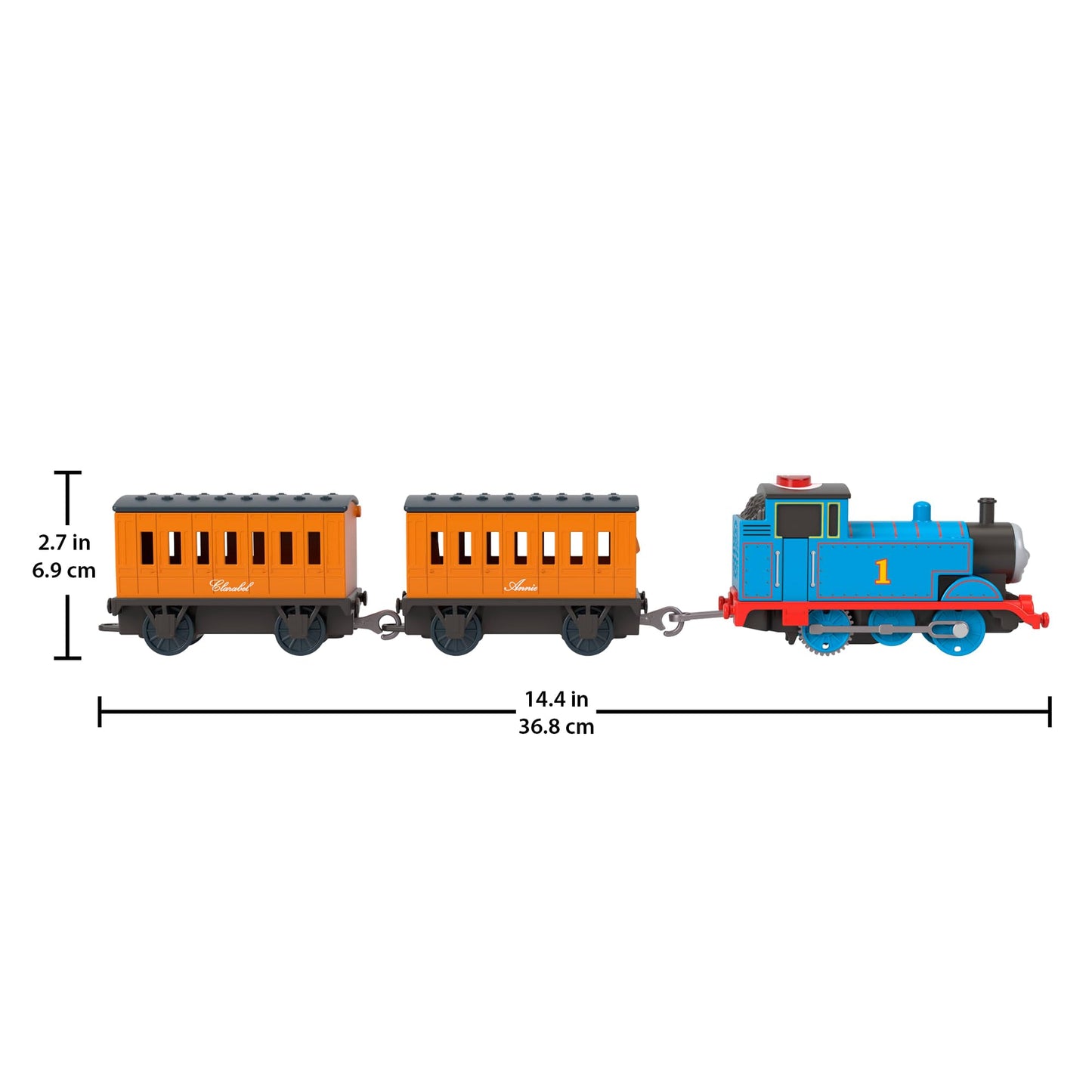 Thomas & Friends Toy Train, Motorized Talking Engine & Cargo Car/Tender Featuring Thomas from the Classic Series & All Engines Go, JDF25