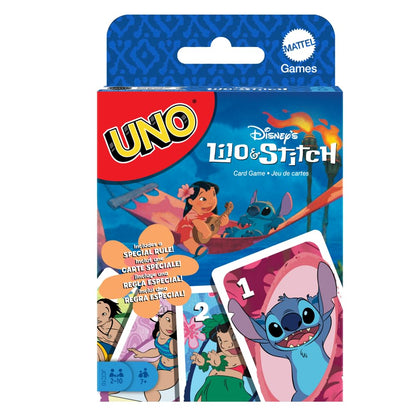 Mattel Games UNO Disney’s Lilo and Stitch Card Game for Kids, Adults & Family with Deck & Special Rule Inspired by the Movie, JCC10