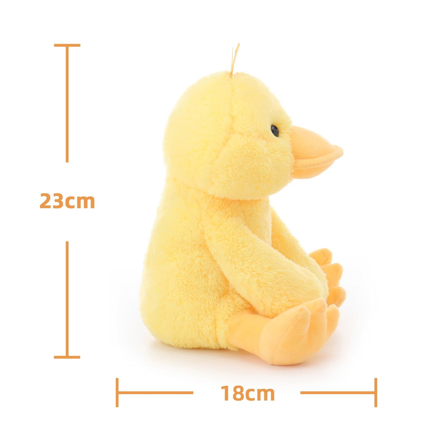 Apricot Lamb Toys Plush Velvet Duck Stuffed Animal Soft Cuddly Perfect for Child (Velvet Duck, 9 Inches)