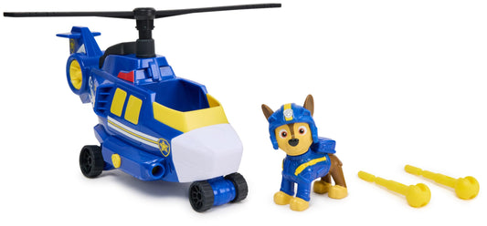 Paw Patrol: Air Rescue Chase Action Figure & Hero Helicopter Toy with Projectile Launcher & 2 Projectiles, Kids’ Toys for Boys & Girls Aged 3+