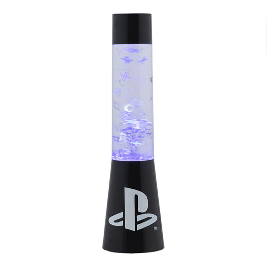 PlayStation Paladone | Sony Glitter Liquid Mood Light with Floating Controllers & Icons | Officially Licensed Sony Merchandise | PS5 | Lava Lamp | Desk Lamp | Bedside Light | Gaming Decor