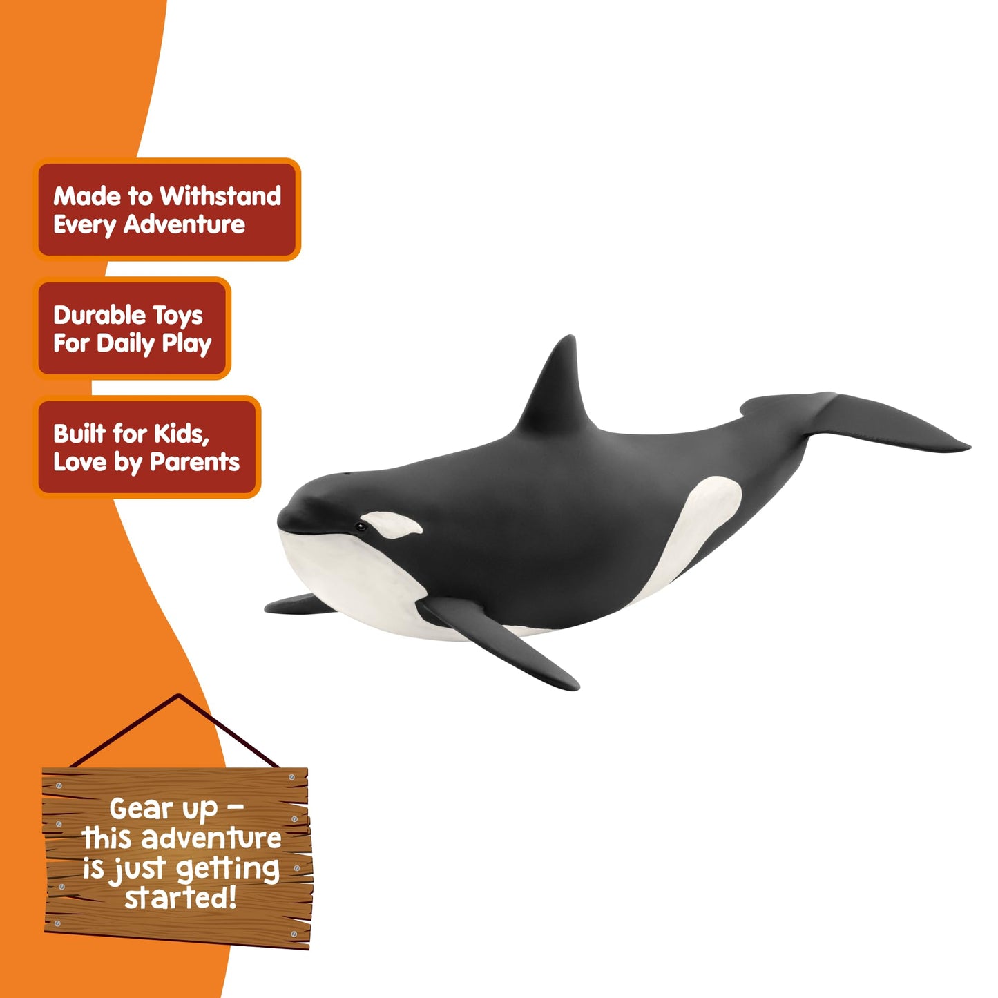 SCHLEICH Wild Life, Animal Figurine, Animal Toys for Boys and Girls 3-8 Years Old, Killer Whale, Ages 3+