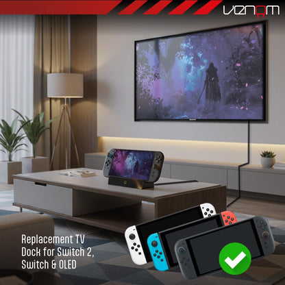 Venom Cooling TV Dock for Nintendo Switch 2 with Detachable Fan and HDMI Output