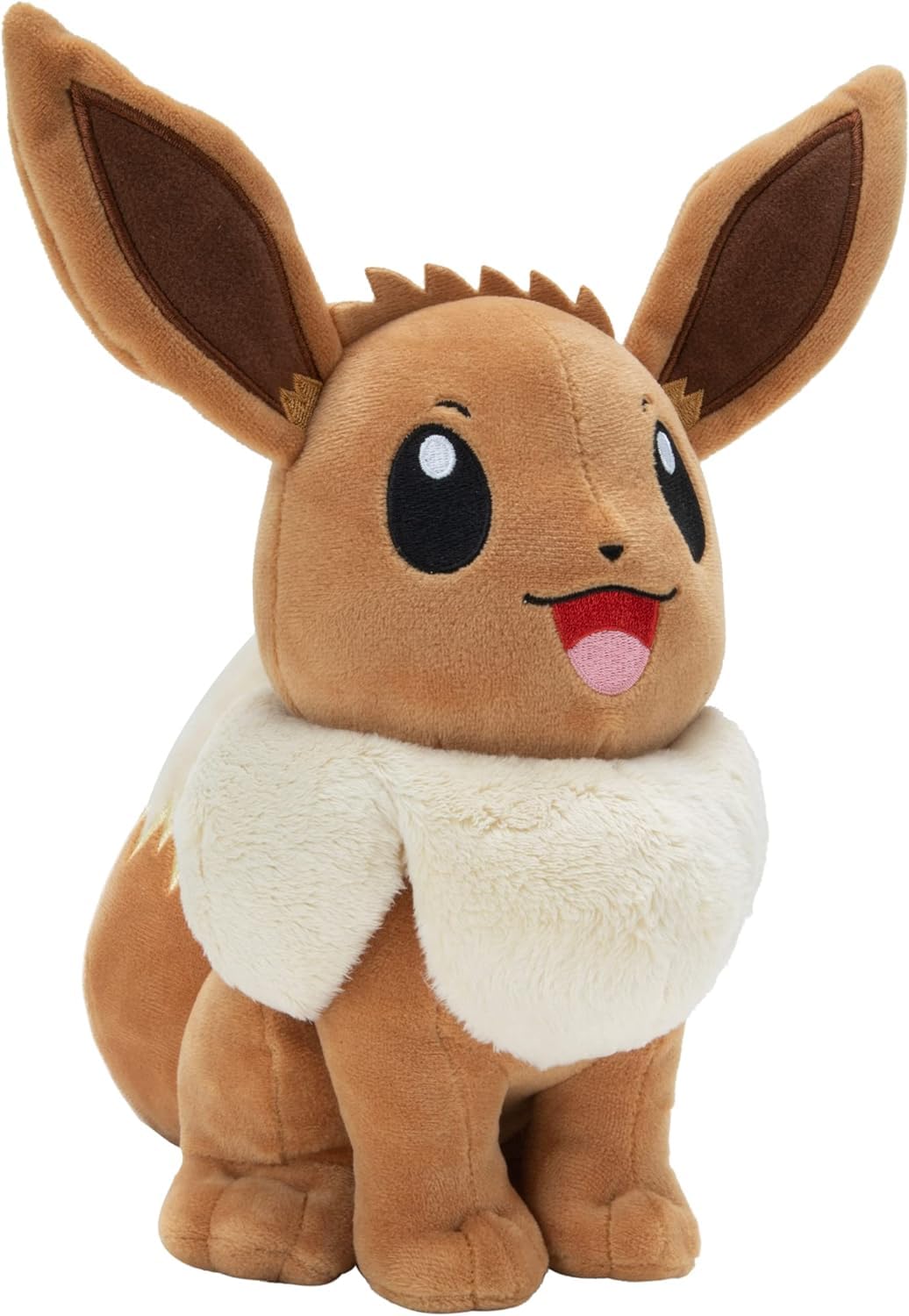 12-inch Pokémon Eevee plush toy featuring soft fabric and authentic details, perfect for cuddling and display.