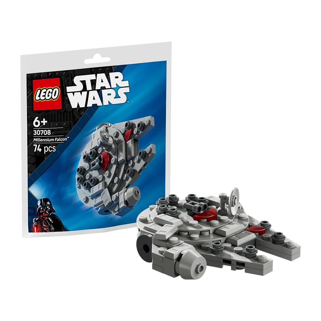 LEGO Star Wars Millennium Falcon Mini Modell with detailed design and iconic features against a neutral background.