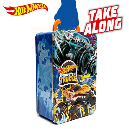 Hot Wheels Monster Trucks Storage Carry Case I Monster Truck Car Organizer | Stores up to 6 Monster trucks or 20 cars - Vehicles not included