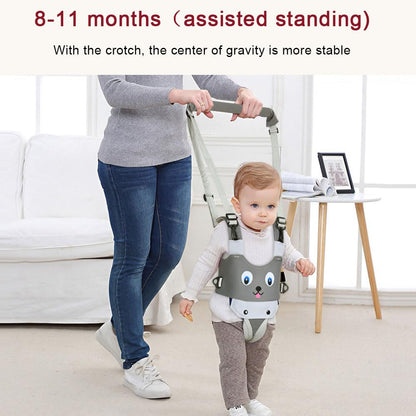 Vicloon Baby Walking Harness, Safe Walking Belt, Hand-Held Baby Walker, Removable, Adjustable Walking Harness, Breathable Handheld Baby Walker Toddler Walking Assistant - Grey Puppy