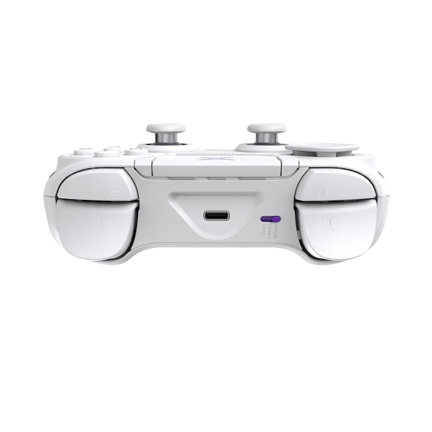 White Turtle Beach Victrix Pro BFG Reloaded wireless PlayStation controller with modular design, ideal for competitive gaming and esports.
