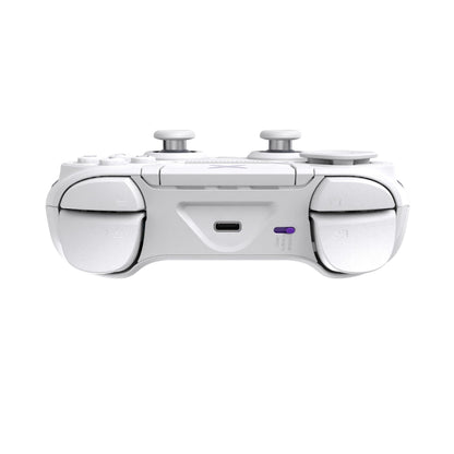 White Turtle Beach Victrix Pro BFG Reloaded wireless PlayStation controller with modular design, ideal for competitive gaming and esports.