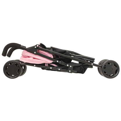 Joie Aire Twin Pushchair | Childrens Double Stroller Pram In Black & Pink | Childrens Baby Doll Stroller Toy Umbrella Fold Stroller | Role Play Toy Dolls Buggy Pushchair | Ages 3+