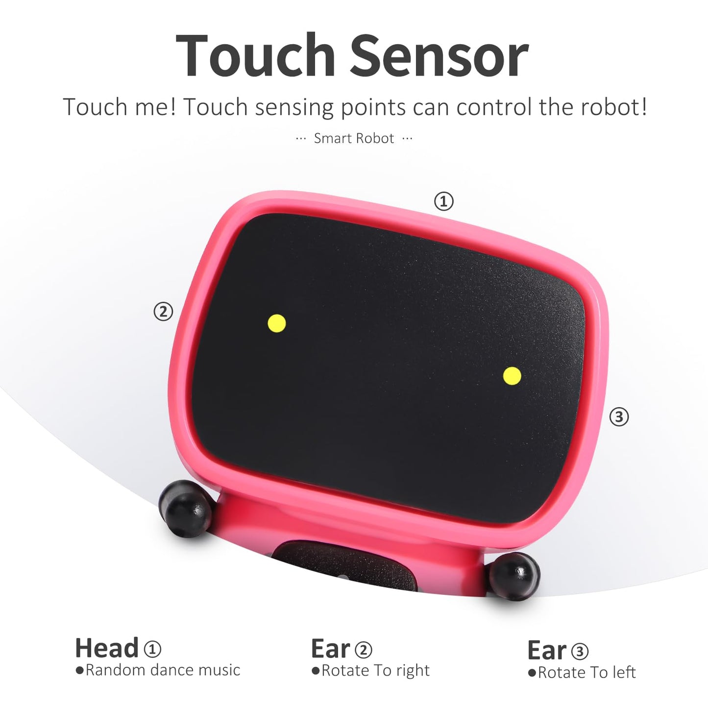 GILOBABY Interactive Smart Robot for Kids, Intelligent Children's Robotic Toy 3 Years Old Up, Voice Control & Touch Sense, Dance, Sing, Walk, Record & Speak Like You