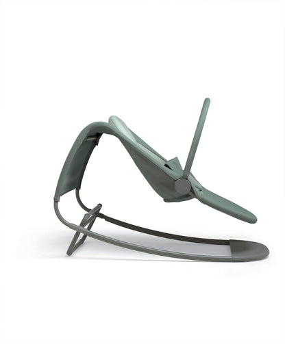 Mamas & Papas Tempo 3-in-1 rocker and bouncer for babies, lightweight with 3-point harness and magnetic toy bar in Ivy color.