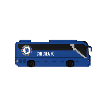 FOCO Officially Licensed Chelsea FC Football BRXLZ Bricks 3D Coach Toy Model - Premier League Construction Toy - 1347 Pieces - Ages 12+ - Sports Merchandise