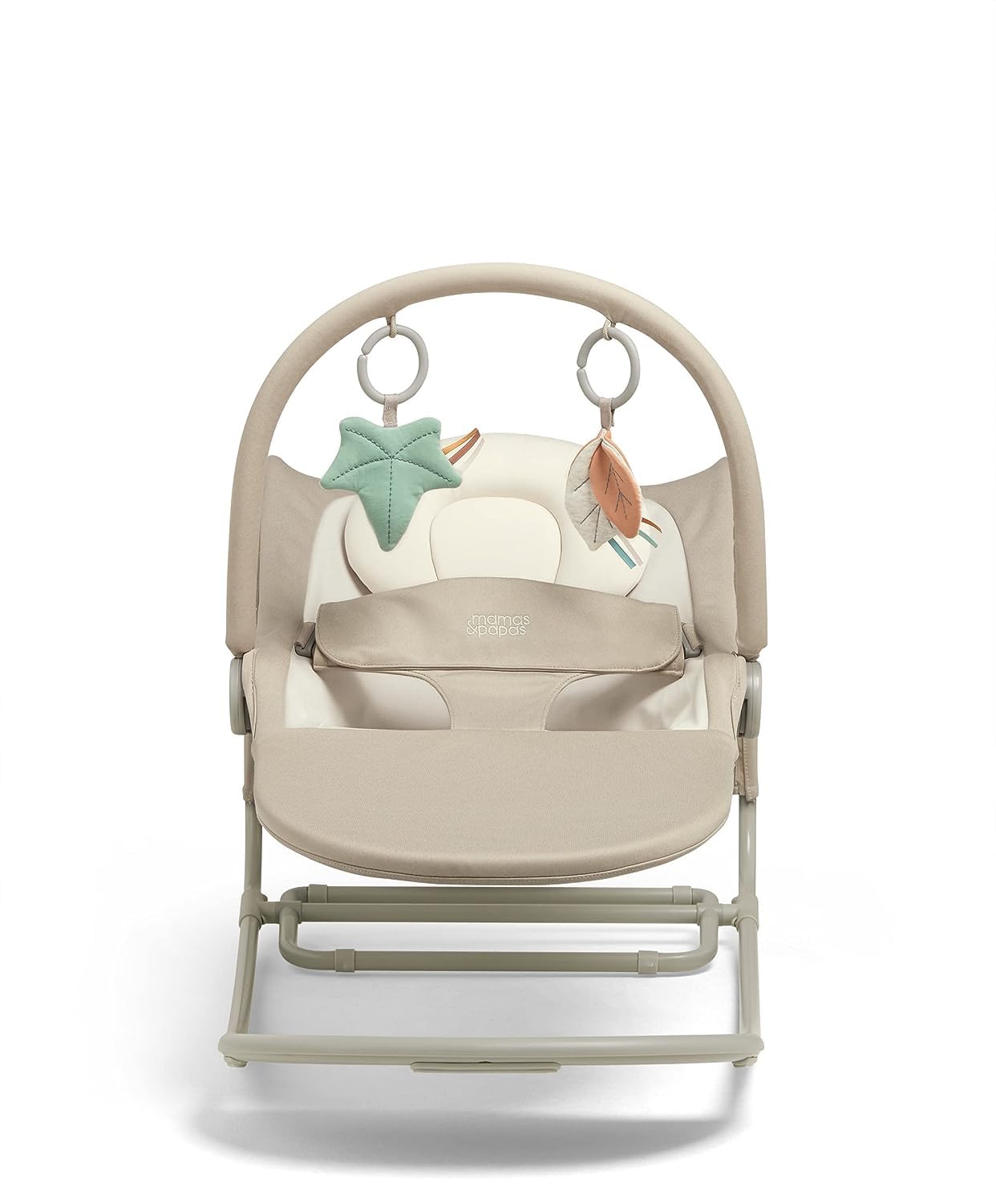 Mamas & Papas Tempo 3-in-1 Rocker/Bouncer, Lightweight, 3-Point Harness and Easily Removable Magnetic Toy Bar, Sand