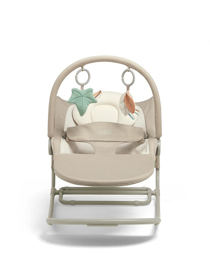 Mamas & Papas Tempo 3-in-1 Rocker/Bouncer, Lightweight, 3-Point Harness and Easily Removable Magnetic Toy Bar, Sand