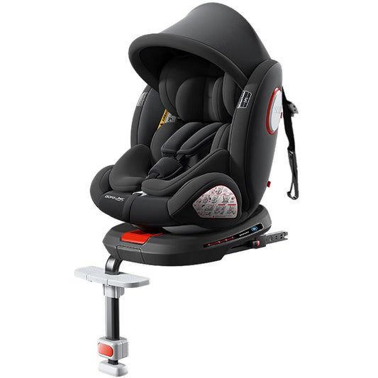 Veitoalioy Baby Car Seat with One-Touch Rotation, Adjustable and Easy to Install Infant Carrier, Forward Facing and Rear Facing Carriers with one-Hand Rotation Feature (Black with Pedal Stand)
