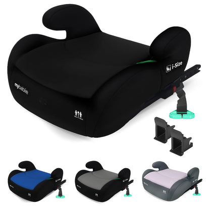 My Babiie MBCSB20 Child Booster Seat - ISOFIX, R129 i-Size 125-150cm (Group 3, 6 to 12 Years Approx.) Portable Kids Car Seat, Comfortable, Compact, Lightweight, Ideal for Travel - Black