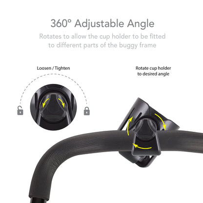 LittleLife Buggy And Pushchair Universal Cup Holder Adjustable Bottle Organiser for Stroller, Drink and Coffee Cup Holder, Single