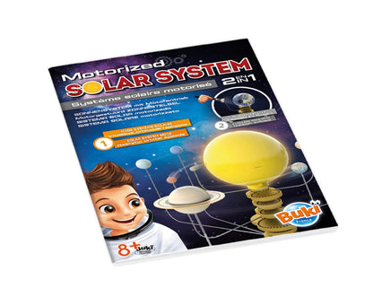 Buki France Buki Solar System for Kids 2-in-1 space toy with light-up rotating sun, planets, and eclipse torch STEM learning kit