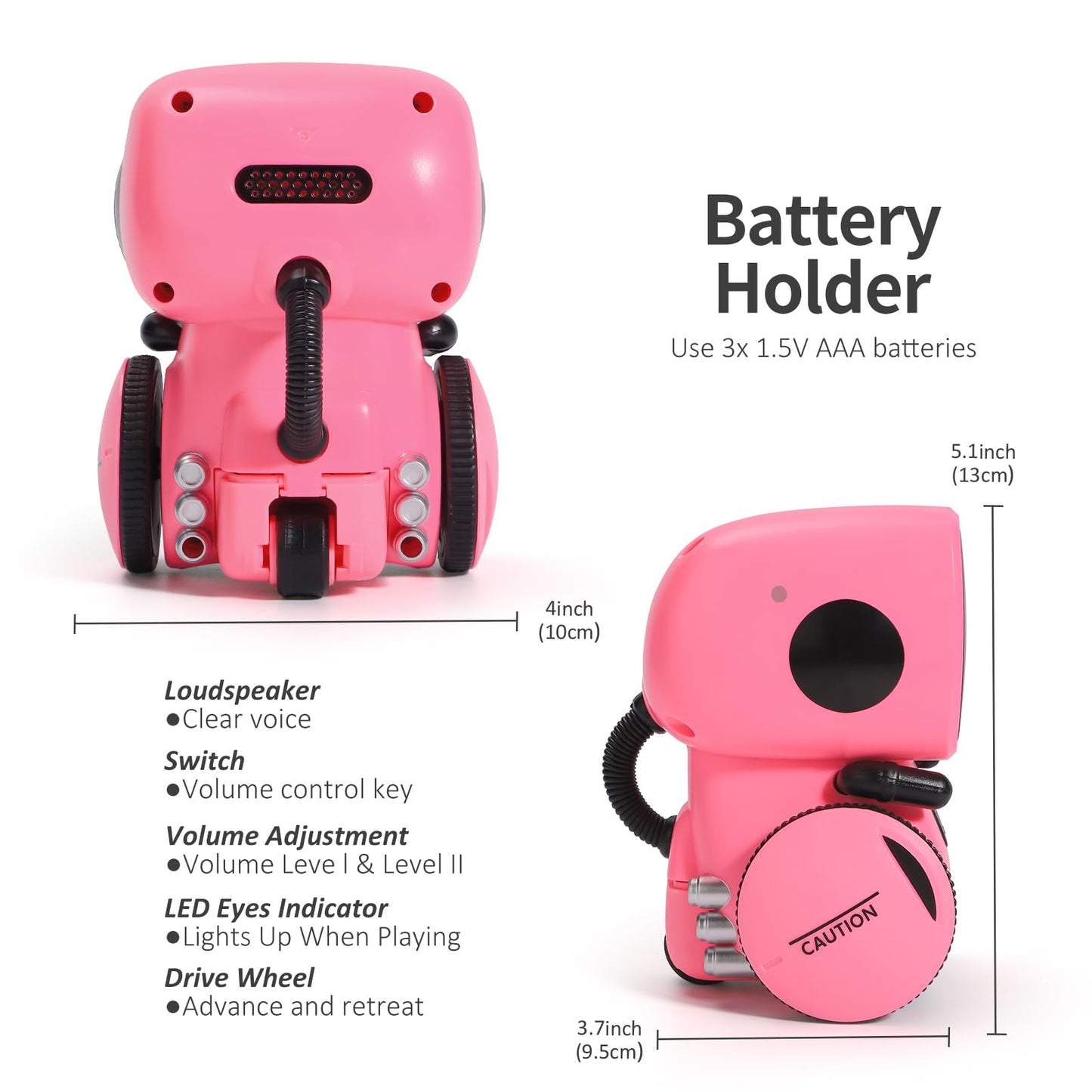 GILOBABY Interactive Smart Robot for Kids, Intelligent Children's Robotic Toy 3 Years Old Up, Voice Control & Touch Sense, Dance, Sing, Walk, Record & Speak Like You