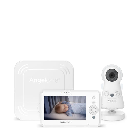 Angelcare AC25-1 baby movement monitor with video and sound, no Wi-Fi, medically certified for safe, reliable monitoring.