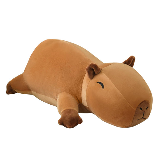 SQEQE Weighted Capybara Plush, Anxiety Relief Stuffed Animal, Soft Capybara Pillow Toy Gift for Kids & Adults, 25CM