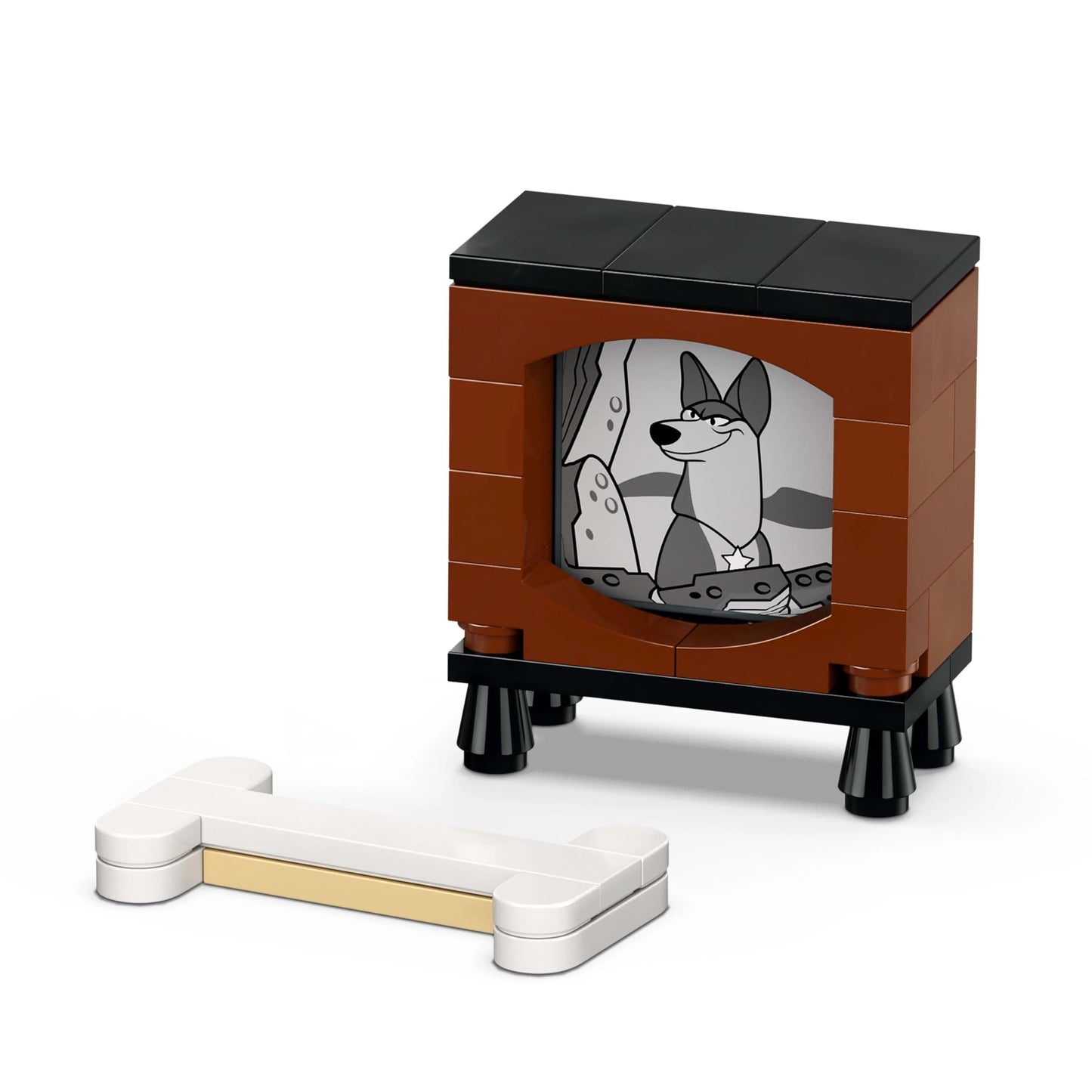 LEGO ǀ Disney Lucky & Penny 101 Dalmatians Puppies Toy - Play & Display Animal Figures with Movable Heads, Legs & Tails - incl. a Bone and TV - Gift for 6+ Year Old Girls 43271