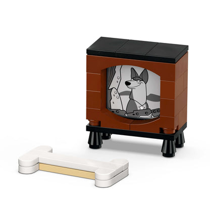 LEGO ǀ Disney Lucky & Penny 101 Dalmatians Puppies Toy - Play & Display Animal Figures with Movable Heads, Legs & Tails - incl. a Bone and TV - Gift for 6+ Year Old Girls 43271