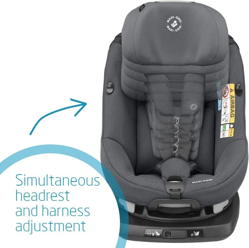Maxi-Cosi AxissFix i-Size Toddler Car Seat, 360 Swivel Car Seat, 4 months - 4 years, 61 - 105 cm, Authentic Graphite