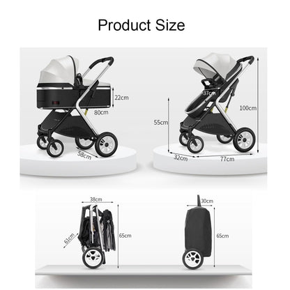 YCKEGEW Double Seat Twin Baby Stroller Luxury Carriage Tandem Pram Side By Side,Detachable Pushchair From Birth to 15 Kg,Infant Twins Stroller Can Sit Lie (Color : Red)