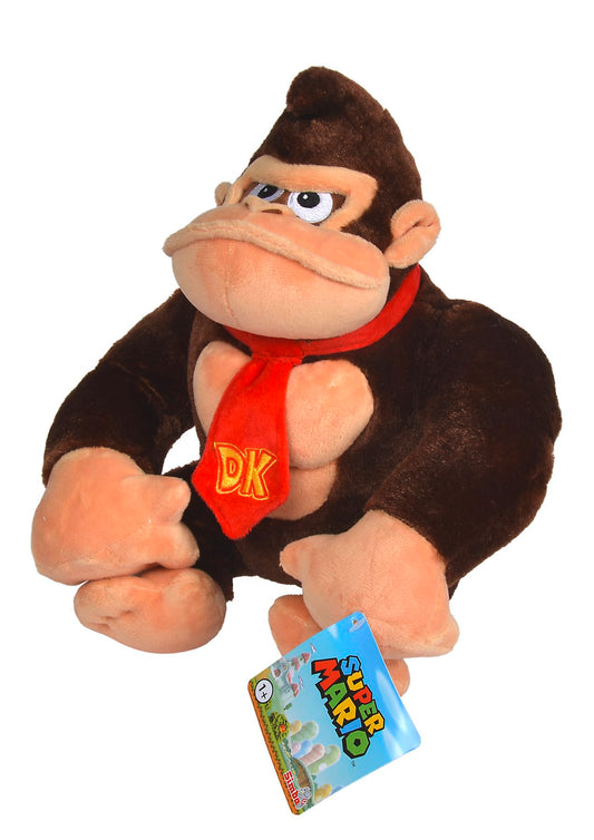 Simba official Nintendo Super Mario Donkey Kong 30cm plush soft toy for kids, featuring soft fabric and detailed design.