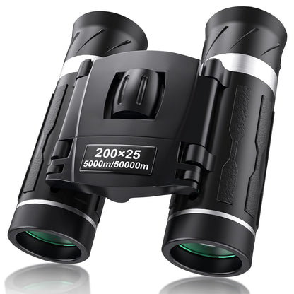 Flyant 200x25 compact binoculars for adults and kids, small portable high-powered binoculars for travel, bird watching, and outdoor activities