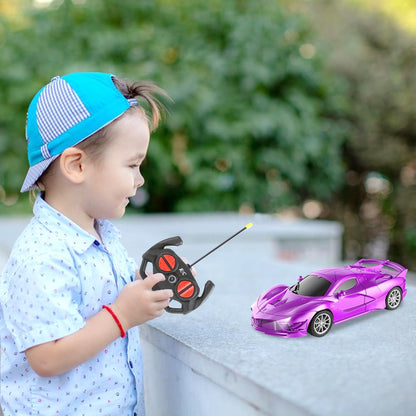 HATFRYF Remote Control Drift Car, 1:18 Remote Control Car for Kids, Cool RC Race Cars, 20KM/H 4WD High Speed RC Cars with LED Lights - Driftable, Gifts for Kids Boys Purple