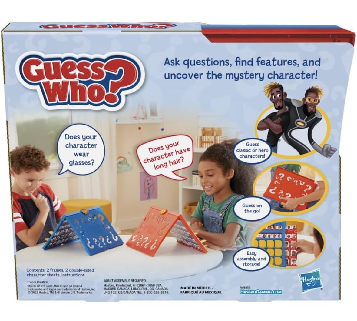 Guess Who?, Board Games for Kids, Fun Family Game for 2 Players, Party Games, Ages 6+