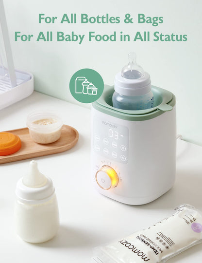 Momcozy Nutri Bottle Warmer, 9-in-1 Baby Bottle Warmer with Night Light, Accurate Temperature Control, receives nutrients in Breast Milk, for All Bottles with Breast Milk or Formula