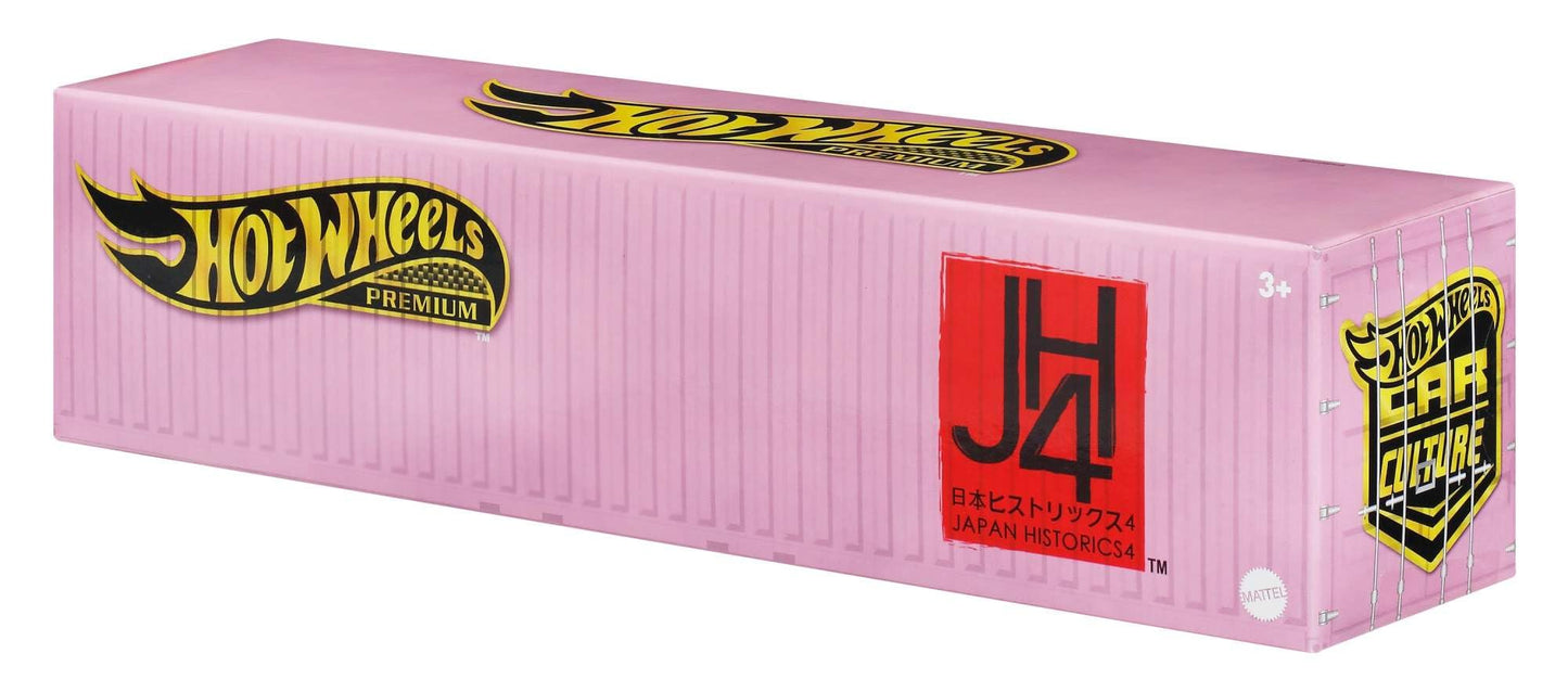 Hot Wheels Premium Car Culture Japan Historics 4 Container Set with 5 1:64 Scale Die-Cast Cars in Collectible & Stackable Storage & Display Container, HRW84