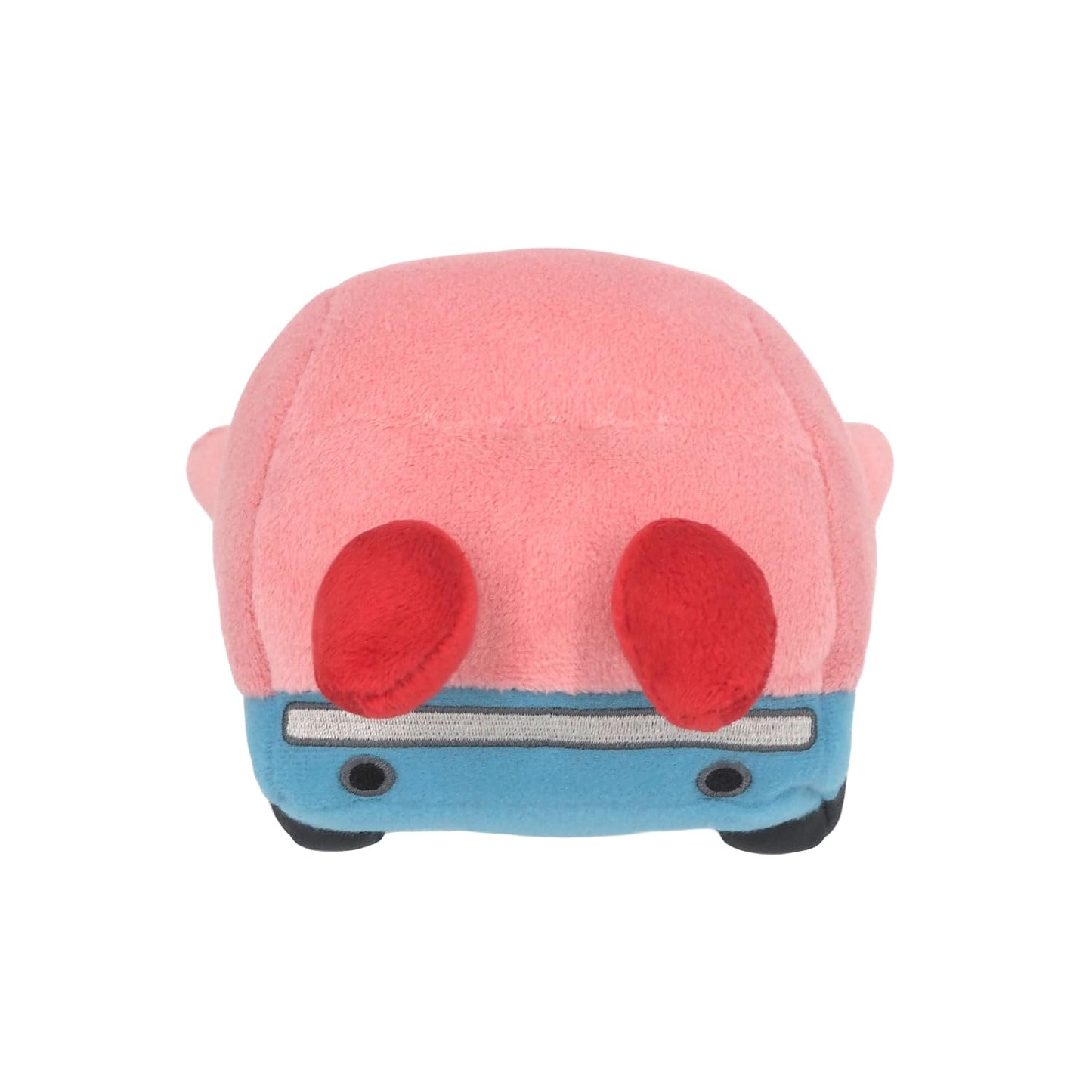 Plush Kirby toy from Nintendo Together+ featuring Kirby's car mouth design, 19 cm tall, soft and collectible.