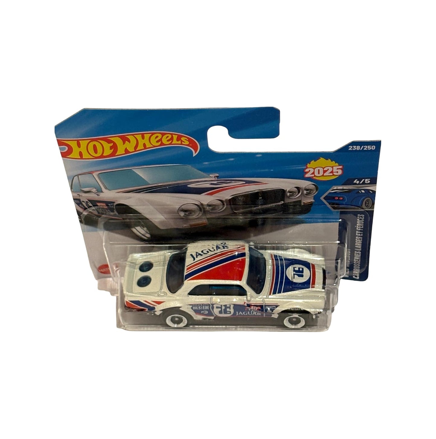Hot Wheels Jaguar XJC V12 Coupe (HYW54) - White with Bilstein & Motul Racing Paint - Wild Widebody Series 4/5 - 2025 - 1:64 Scale - Officially Licensed by Jaguar