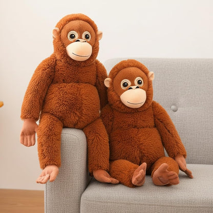 wuayi 66cm Large Orangutan Soft Toy, Cute Monkey Curtains Plush - Stuffed Monkey, Realistic Soft Cuddly Long Arm Monkey Toy for Home Room Bed Pillow Cushion Curtains Photo Prop Decor (1PCS)