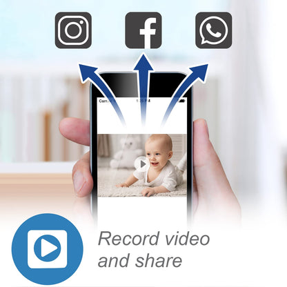 VTech RM7764-2HD baby monitor with two cameras, 7-inch HD display, night vision, pan & tilt, 10X zoom, and two-way audio.