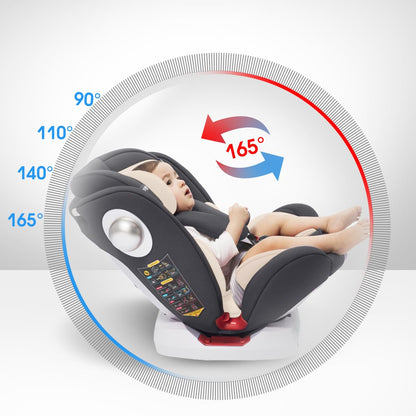 LETTAS 360 Rotation Baby Car Seat with Isofix Group 0+1/2/3 (0-36 kg, 0-12 Years) Maximum Recline 165° for Rear Facing, SIPS